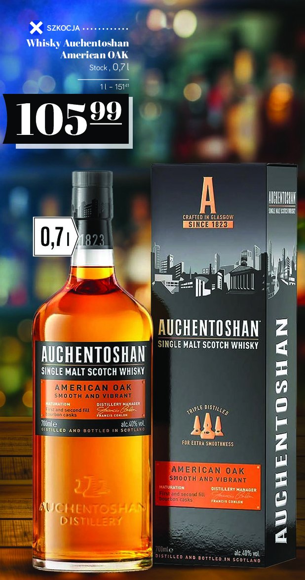 Whisky karton Auchentoshan american oak promocja w POLOmarket