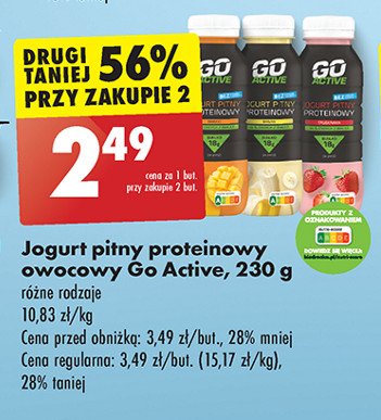 Jogurt proteinowy bananowy Go active promocja