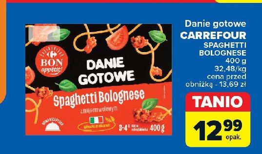 Spaghetti bolognese Carrefour bon appetit! promocja