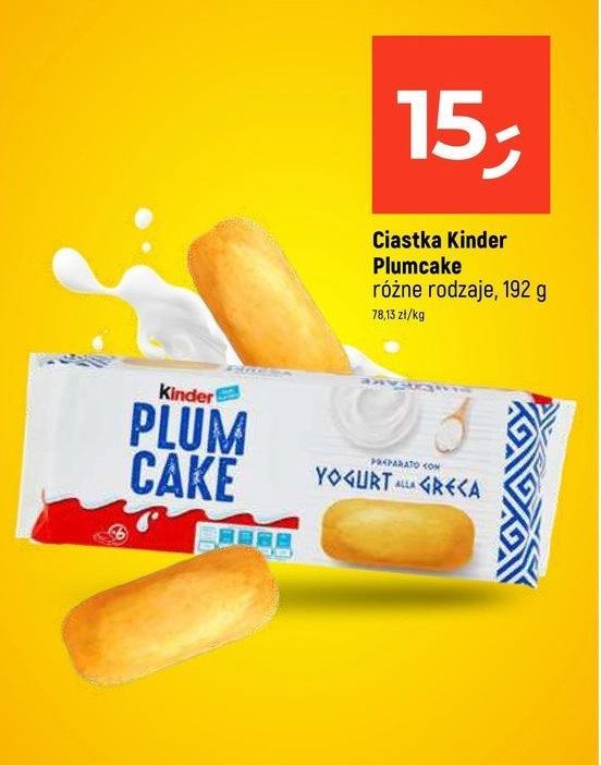 Ciastko biszkoptowe jogurtowe Kinder plum cake promocja