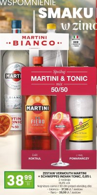 ZESTAW VERMOUTH MARTINI + SCHWEPPES INDIAN TONIC 0,85 L Fiero promocja w Twój Market