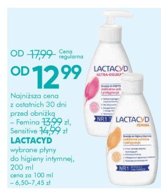 Płyn do higieny intymnej LACTACYD 200 ml promocja w Super-Pharm