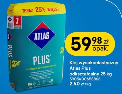 Klej wysokoelastyczny Atlas Plus odkształcalny 25 kg promocja w Castorama