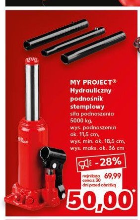 Podnośnik hydrauliczny 5t My project promocja w Kaufland