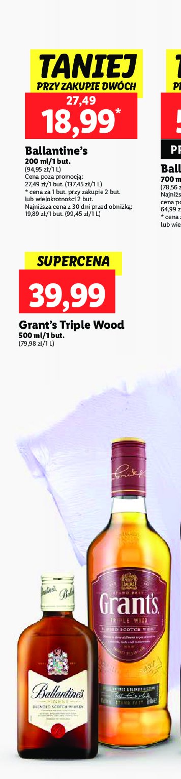 Whisky Grant's triple wood promocja w Lidl