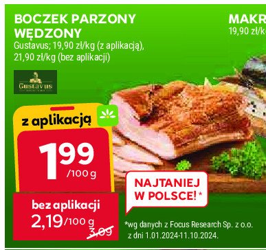 Boczek parzony wędzony Gustavus promocja