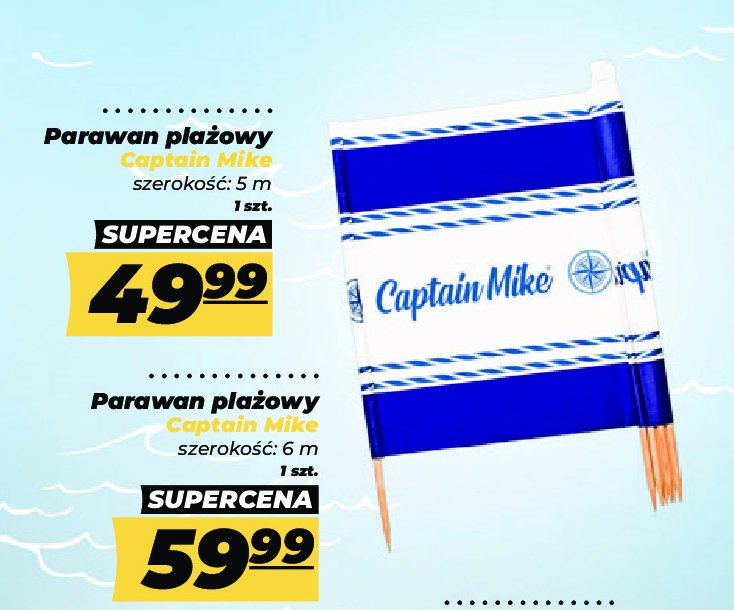 Parawan plażowy 5 m Captain mike promocja