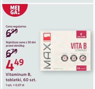 Tabletki Vitaminum B, 60 szt. promocja w Rossmann