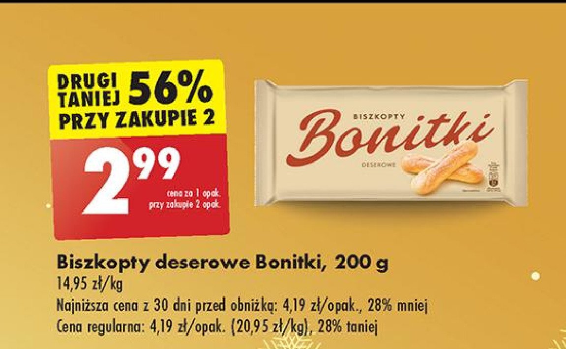 Biszkopty deserowe Bonitki promocja