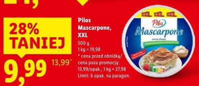 Serek Mascarpone, XXL promocja w Lidl