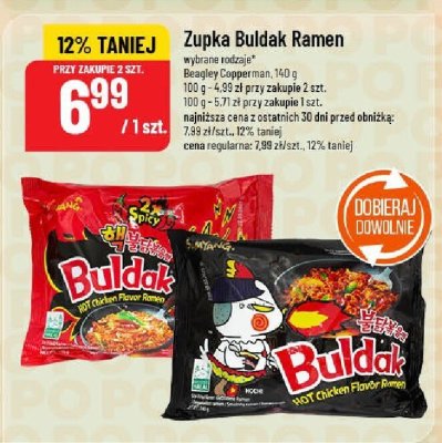Zupka Buldak Ramen wybrane rodzaje promocja w POLOmarket