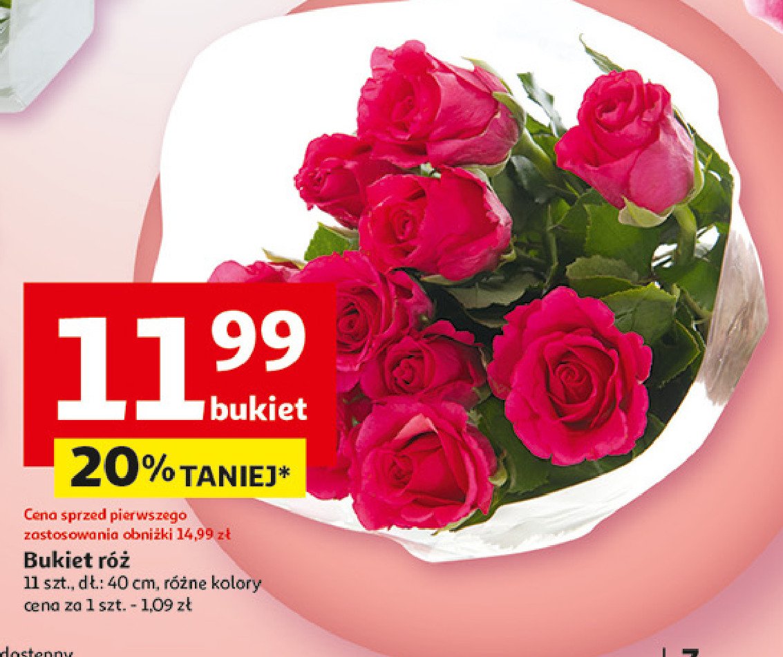 Bukiet róż promocja w Auchan