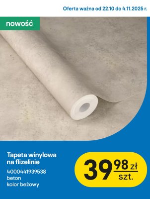 Tapeta winylowa na flizelinie promocja w Castorama