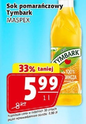 Sok pomarańczowy Tymbark MASPEX promocja w Prim Market