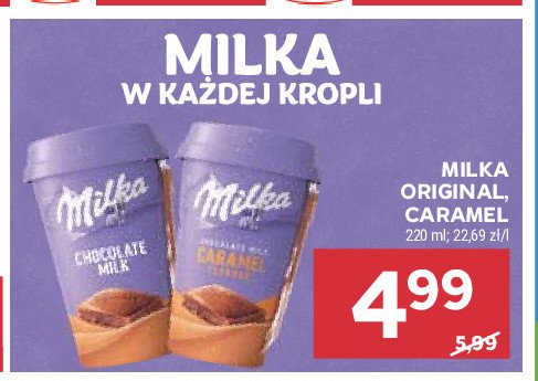 Napój chocolate milk Milka promocja