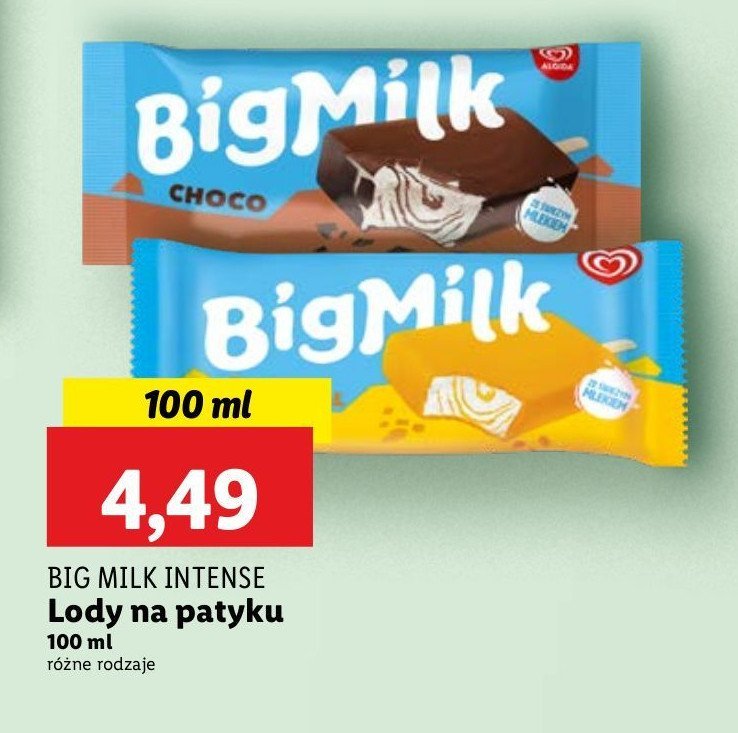 L贸d toffi intense Algida big milk promocja