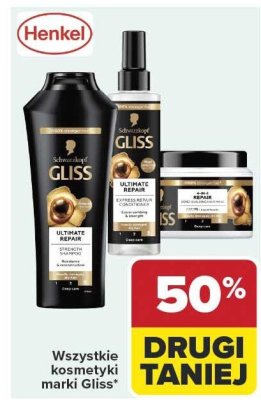 Kosmetyki do włosów Gliss Ultimate Repair promocja w Carrefour