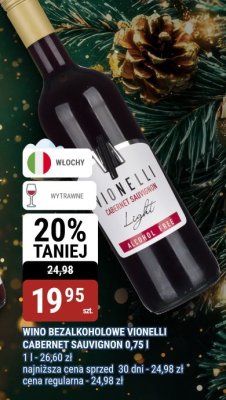 Wino bezalkoholowe Vionelli Cabernet Sauvignon 0,75 l promocja w bi1