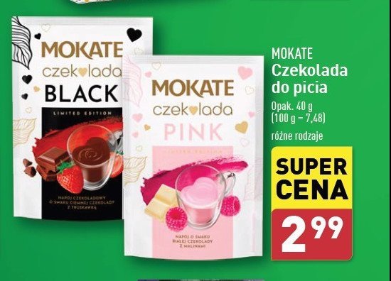 Czekolada biała czekolada z malinami Mokate promocja