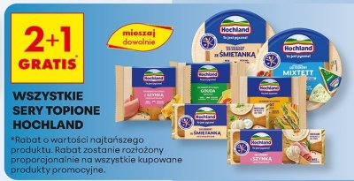 Sery topione Hochland 2+1 gratis promocja w Biedronka