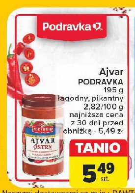 Sos łagodny Podravka ajvar promocja