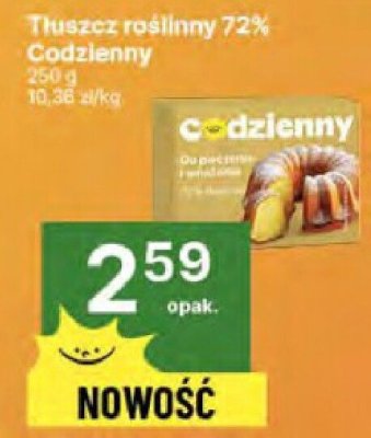 Tłuszcz roślinny 72% Codzienny promocja w Delikatesy Centrum