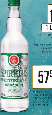 Spirytus rektyfikowany zbożowy 0.5 L promocja w Dino