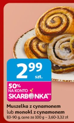 Muszelka z cynamonem 85-90g promocja w Auchan