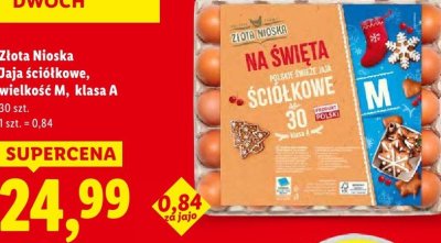 Jaja ściółkowe, wielkość M, klasa A 20 szt. promocja w Lidl