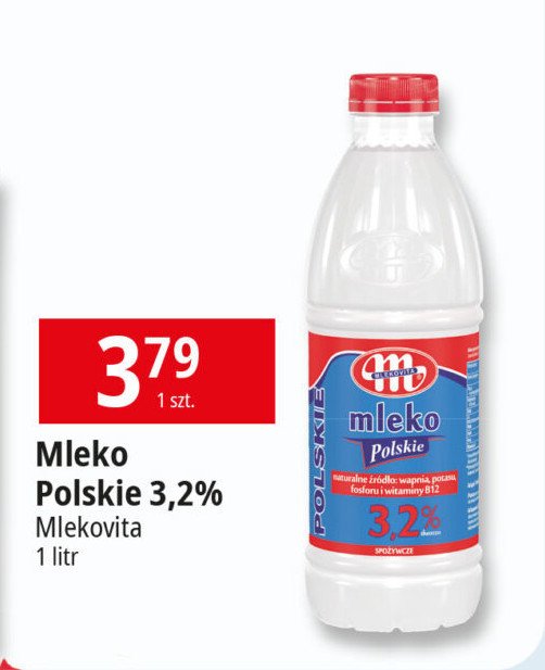 Mleko polskie 3.2% Mlekovita promocja w Leclerc