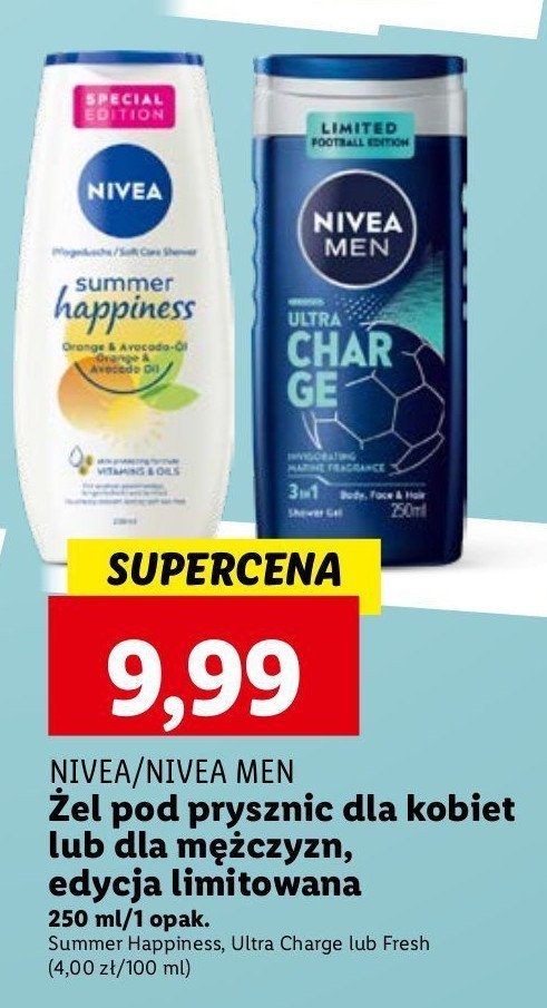 Żel pod prysznic Nivea men ultra charge promocja