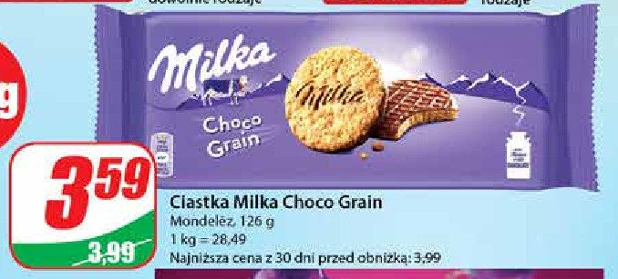 Ciastka w czekoladzie Milka chocograins promocja