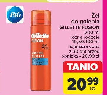 Żel do golenia do twardego zarostu Gillette fusion promocja