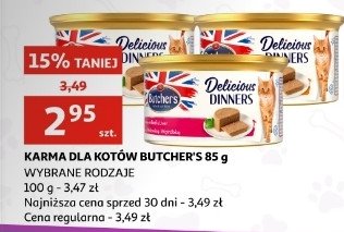 Karma dla kota z wołowina Butcher's delicious dinners promocja