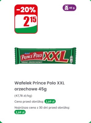 Wafelek  XXL orzechowy  promocja w Dino