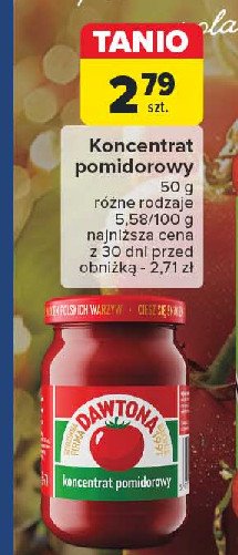 Koncentrat pomidorowy 30% Dawtona promocja