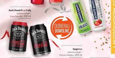 Napój Jack Daniel's z Cola wybrane rodzaje Coca-Cola HBC 330 ml promocja w POLOmarket
