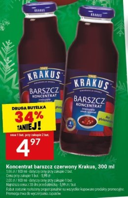 Koncentrat barszcz czerwony Krakus, 300 ml promocja w Twój Market