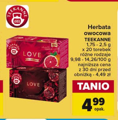 Herbata pink grapefruit Teekanne love promocja