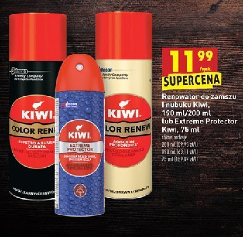Renowator do zamszu i nubuku czarny Kiwi color renew promocja