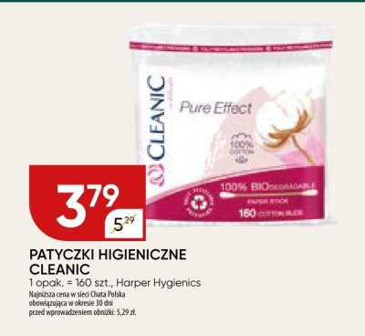 Patyczki higieniczne Cleanic Pure Effect promocja w Chata Polska