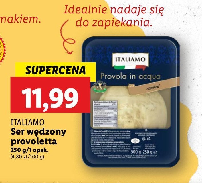 Ser provola w wodzie Italiamo promocja