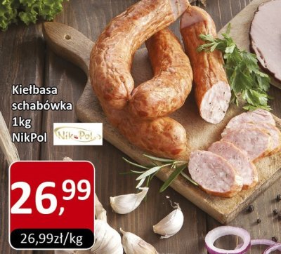 Kiełbasa Schabówka NikPol promocja w Market Point