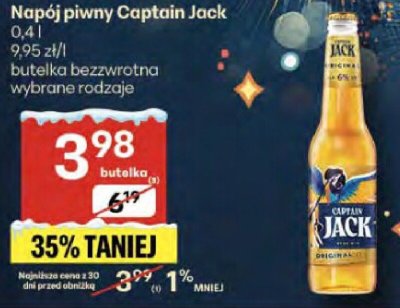 Napój piwny Captain Jack promocja w Delikatesy Centrum