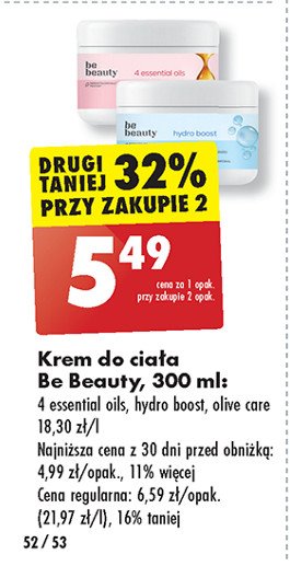 Krem do ciała z olejkami Be beauty oil care Be beauty care promocja