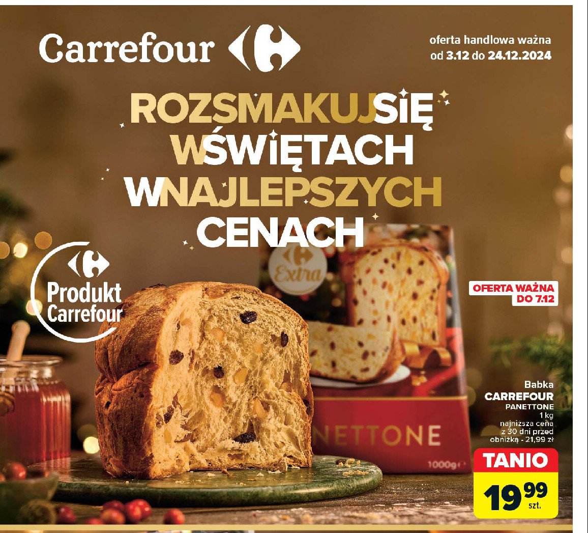 Babka panettone Carrefour extra promocja