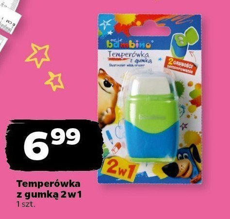 Temperówka z gumką 2w1 Moje bambino promocja