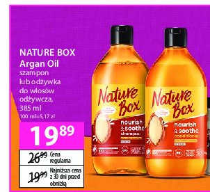 Odżywka do włosów argan oil Nature box promocja