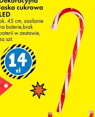 Dekoracyjna laska cukrowa LED promocja w Tedi