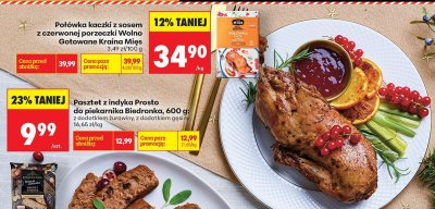 Półówka kaczki z sosem z czerwonej porzeczki Wolno Gotowane Kraina Mięs promocja w Biedronka